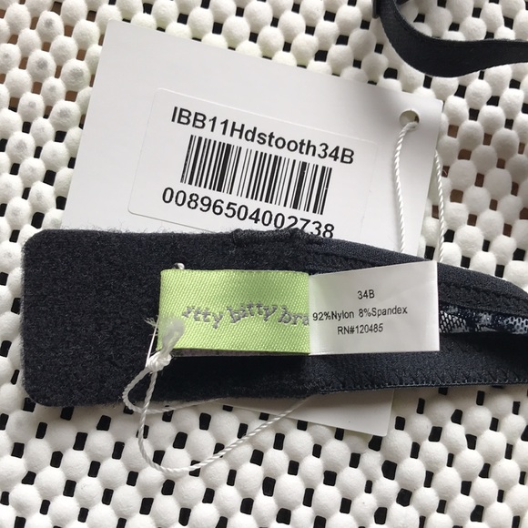 Itty Bitty Bra Removable Pad Bra - Houndstooth (Navy) - Picture 9 of 9